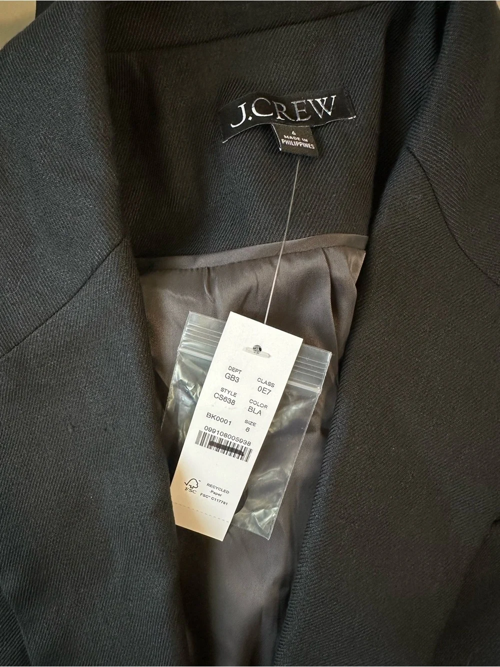 J. Crew Margeaux blazer in stretch linen blend - Black